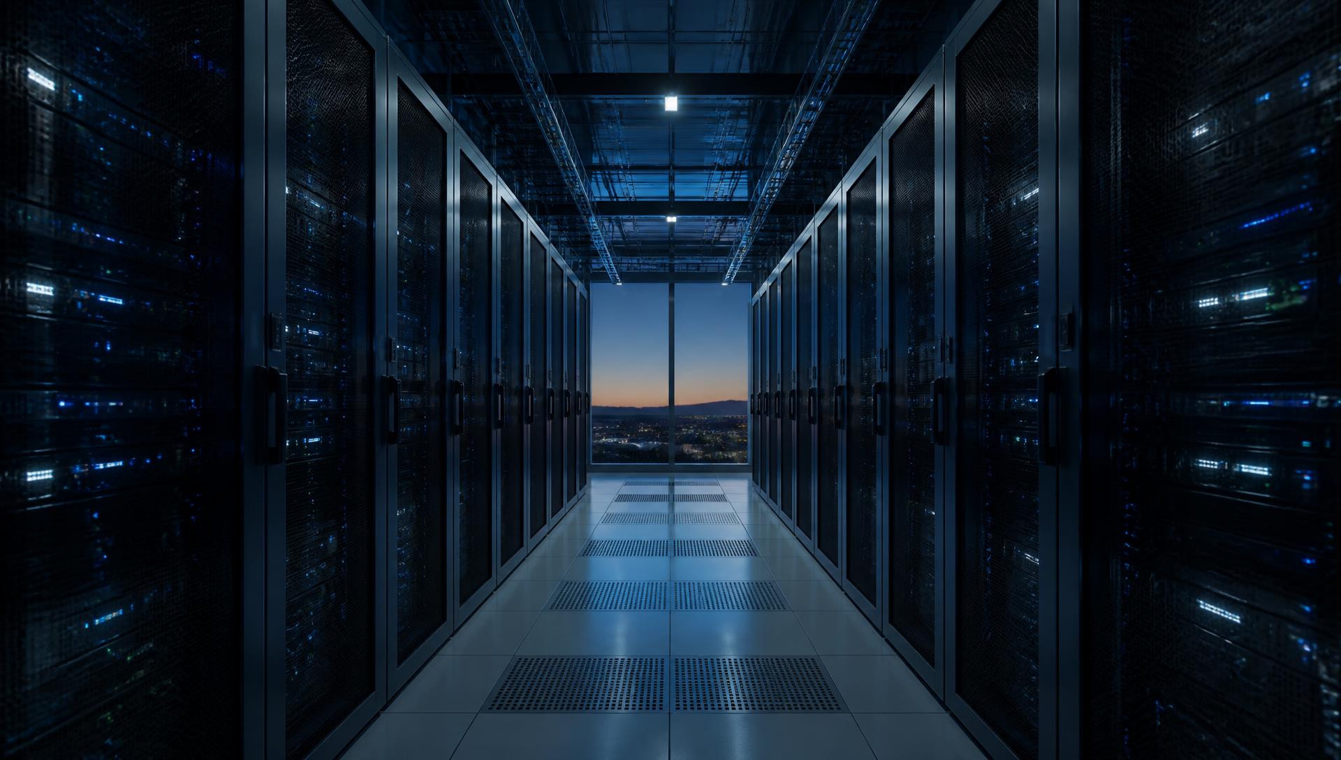 Credinte hyperscale data centre at dusk